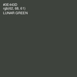 #3E443D - Lunar Green Color Image